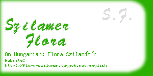 szilamer flora business card